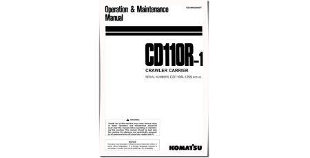 CD110R-1 (SN from 01259) Tracked Dump Trucks (Japan) Operate and Maintenance manual (SEAM039000T)