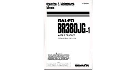 BR380JG-1 (SN: 01001-01200) Mobile Crushers (Japan) Operate and Maintenance manual (SEAM059001T)