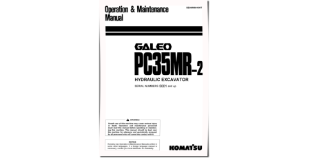 PC35MR-2 (SN: 05001-05565) Crawler Excavators (Japan) Operate and Maintenance manual (SEAM060100T)