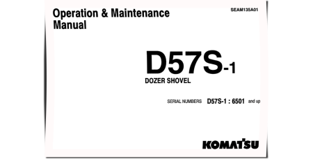 D57S-1 (SN: 06501-09000) Crawler Dozers (Japan) Operate and Maintenance manual (SEAM135A01)