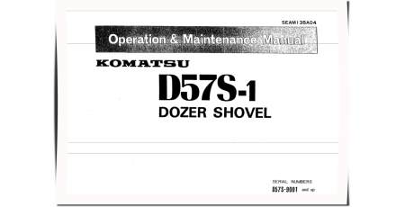 D57S-1 (SN: 09001-20000) Crawler Dozers (Japan) Operate and Maintenance manual (SEAM135A04)