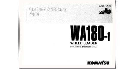 WA180-1 and WA180-1-L 4WD Wheeled Loaders (Japan) Operate and Maintenance manual (SEAMU4170103)