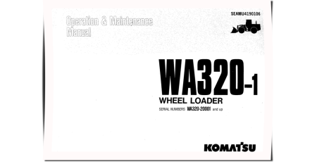 WA320-1 (SN from 20001) 4WD Wheeled Loaders (Japan) Operate and Maintenance manual (SEAMU4190106)
