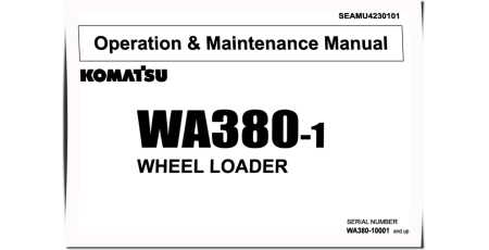 WA380-1 (SN: 10001-20000) 4WD Wheeled Loaders (Japan) Operate and Maintenance manual (SEAMU4230101)