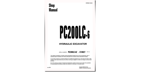 PC200LC-6Z (SN: C10827-30091) Crawler Excavators (Thailand) Workshop Manual (SEBD010202)