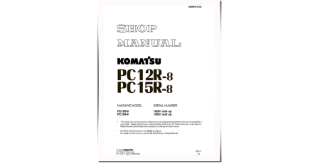 PC12R-8 and PC15R-8 (SN from 10001) Crawler Excavators (Japan) Workshop Manual (SEBD013103)