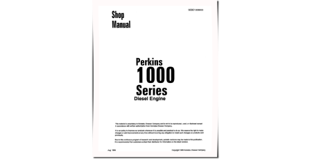 Perkins 1004-4T and 1006-6 Diesel Engines Workshop Manual (SEBD1006600)