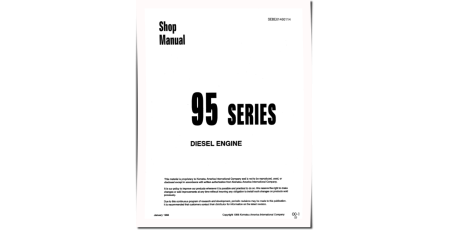 3D95S-W-1, 4D95L-(W)-1, 4D95S-(W)-1, 6D95L-1, S6D95L-1, SA6D95L-1, SAA6D95LE-1 Diesel Engine Shop Manual (SEBD61460114)