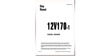 SA12V170-1 Diesel Engines (Japan) Workshop Manual (SEBD61800104)