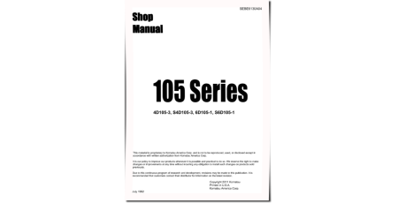 4D105-3, 6D105-1, S4D105-3 and S6D105-1 Diesel Engines (Japan) Workshop Manual (SEBE6130A04)
