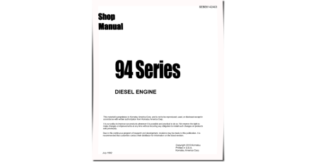 2D94-2, 3D94-2, 4D94-2 and 4D94-3 Diesel Engines (Japan) Workshop Manual (SEBE6142A03)
