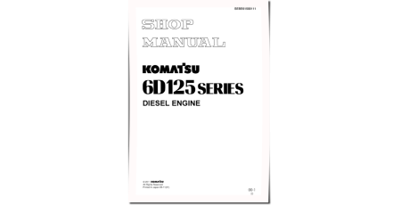 6D125-1, S6D125-1 and SA6D125-1 Diesel Engines (Japan) Workshop Manual (SEBE61500111)
