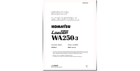 WA250-3 (SN from 50001) 4WD Wheeled Loaders Workshop Manual (SEBM005908)