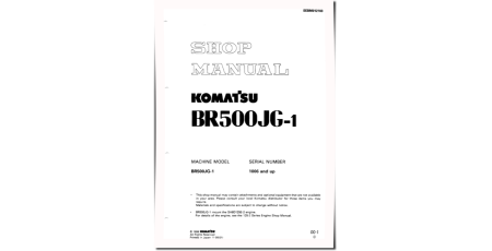 BR500JG-1 (SN from 01006) Mobile Crushers (Japan) Workshop Manual (SEBM012103)