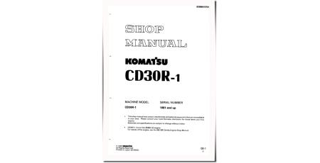 CD30R-1 (SN from 01061) Tracked Dump Trucks Workshop Manual (SEBM015701)