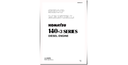 SA6D140E-3, SAA6D140E-3 and SDA6D140E-3 Diesel Engines (Japan) Workshop Manual (SEBM022213)