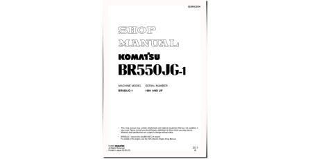 BR550JG-1 (SN from 01001) Mobile Crushers (Japan) Workshop Manual (SEBM022504)