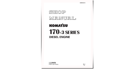 SA6D170E-3, SAA6D170E-3, SAA6D170E-P910, SAA6D170E-P970 and SAA6D170E2-3 Diesel Engines Workshop Manual (SEBM023412)