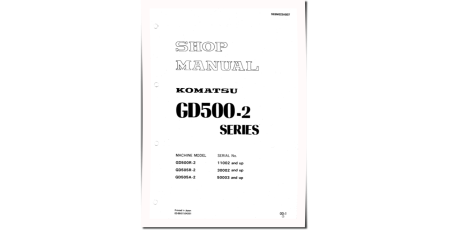 GD500R-2 (SN:11002-), GD505A-2 (SN:50003-) and GD505R-2 (SN:30002-) Motor Graders (Japan) Workshop Manual (SEBM023AB07)