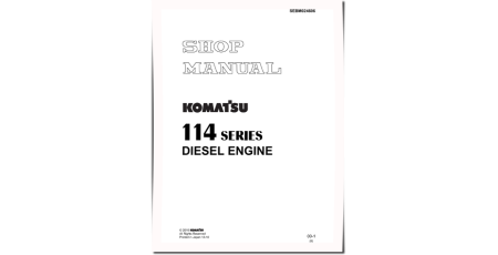 SA6D114E-2 and SAA6D114E-2 Diesel Engines (Japan) Workshop Manual (SEBM024606)