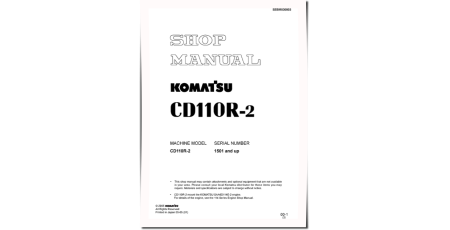 CD110R-2 (SN from 01501) Tracked Dump Trucks (Japan) Workshop Manual (SEBM030003)