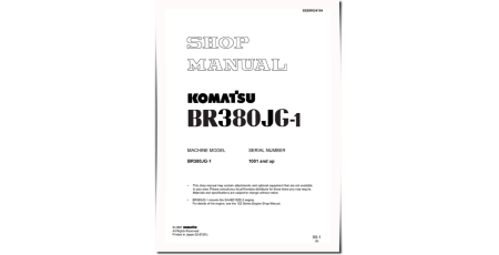 BR380JG-1 (SN: 01001-02000) Mobile Crushers (Japan) Workshop Manual (SEBM034104)