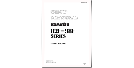 3D82AE-5, (S)3D84E-5, 3D88E-5, 4D84E-5, (S)4D88E-5, 4D94LE-2, (S)4D98E Diesel Engines Workshop Manual (SEBM035103)