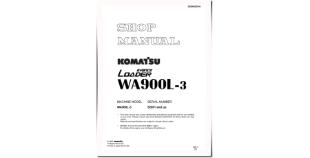 WA900L-3 (SN from 52001) 4WD Wheeled Loaders (Japan) Workshop Manual (SEBM035704)