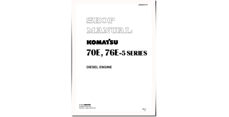 2D70E-5 and 3D76E-5 Diesel Engines (Japan) Workshop Manual (SEBM037701)