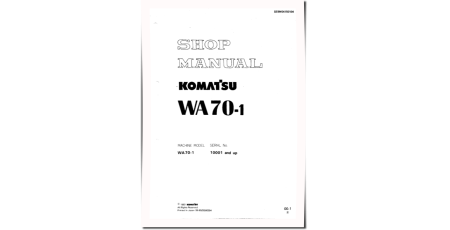WA70-1 (SN from 10001) 4WD Wheeled Loaders (Japan) Workshop Manual (SEBM04150104)
