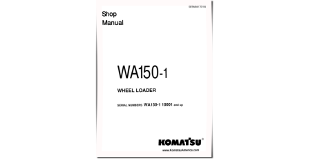 WA150-1 (SN: 10001-20000) 4WD Wheeled Loaders (Japan) Workshop Manual (SEBM04170104)