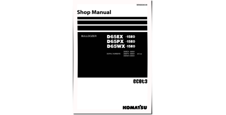 D65EX-15, D65PX-15 and D65WX-15 (SN from 69001) Crawler Dozers (Japan) Workshop Manual (SEN00046-09)