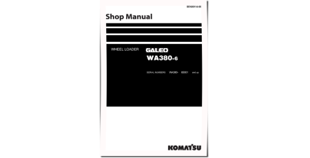 WA380-6 (SN from 65001) 4WD Wheeled Loaders Workshop Manual (SEN00114-05)