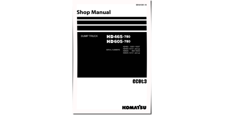 HD465-7 (SN:10001-10037;10101-), HD605-7 (SN:08001-08032;10101-) Rigid Dump Trucks (Japan) Workshop Manual (SEN01081-18)