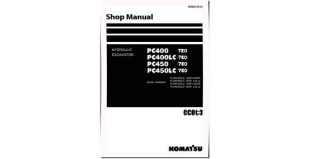 PC400(LC)-7 (SN:60001-60089;65001-), PC450(LC)-7 (SN:30001-30058;65001-) Crawler Excavators Workshop Manual (SEN03578-04)