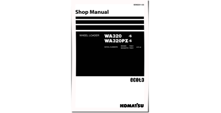 WA320-6 and WA320PZ-6 4WD Wheeled Loaders (Japan) Workshop Manual (SEN03911-03)