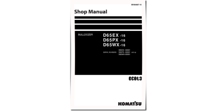 D65EX-16, D65PX-16 and D65WX-16 (SN from 80001) Crawler Dozers (Japan) Workshop Manual (SEN04887-10)
