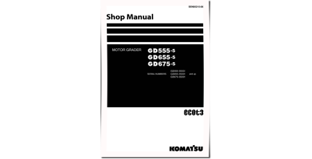 GD555-5 (SN from 55001), GD655-5 (SN from 55001), GD675-5 (SN from 55001) Motor Graders (Japan) Workshop Manual (SEN05215-06)