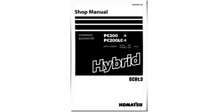 PC200-8E0 and PC200LC-8E0 (SN from 01001) Hybrid Excavators (Japan) Workshop Manual (SEN05221-05)