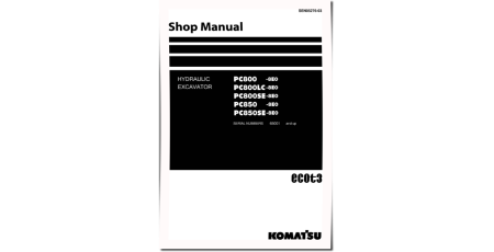 PC800-8, PC800LC-8, PC800SE-8, PC850-8, PC850SE-8 (SN: 65001-) Crawler Excavators Workshop Manual (SEN05276-03)