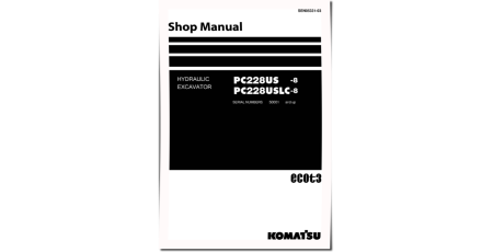 PC228US-8 and PC228USLC-8 (SN from 50001) Crawler Excavators (Japan) Workshop Manual (SEN05331-03)