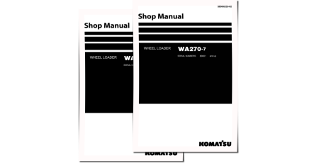 WA270-7 (SN from 80001) 4WD Wheeled Loaders (Japan) set of Workshop Manuals (SEN06255-02)