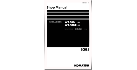 WA380-6 and WA380Z-6 4WD Wheeled Loaders (Japan) Workshop Manual (SEN06411-00)