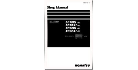 D37EXi, D37PXi (SN. from 80179) and D39EXi, D39PXi (SN. from 90404) Crawler Dozers Workshop Manual (SEN06486)