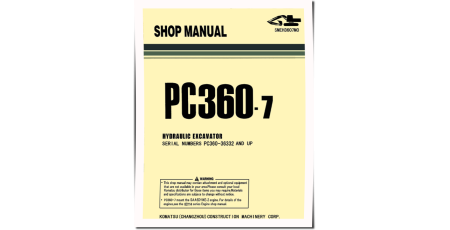 PC360-7 (SN from 36332) Crawler Excavators (China) Workshop Manual (SMEH3607M0)