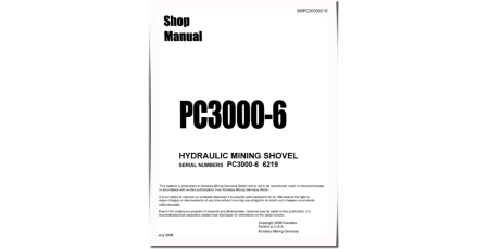 PC3000-6 (SN: 6219) Crawler Excavators (Germany) Workshop Manual (SMPC30006219)