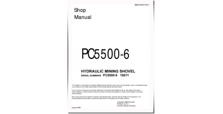 PC5500-6 (SN: 15011) Crawler Excavators (Germany) Workshop Manual (SMPC550015011)