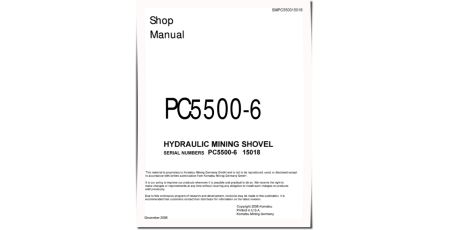 PC5500-6 (SN: 15018) Crawler Excavators (Germany) Workshop Manual (SMPC550015018)