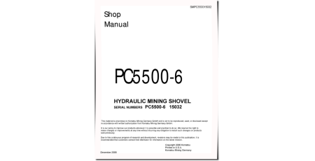 PC5500-6 (SN: 15032) Crawler Excavators (Germany) Workshop Manual (SMPC550015032)
