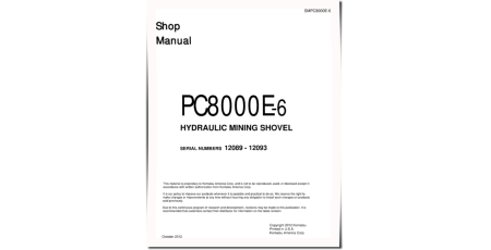PC8000E-6 (SN: 12089-12093) Crawler Excavators (Germany) Workshop Manual (SMPC8000E-6)